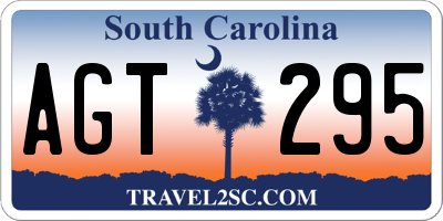 SC license plate AGT295