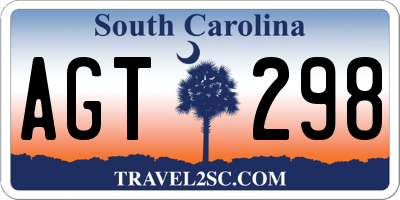 SC license plate AGT298