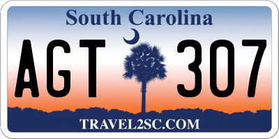 SC license plate AGT307