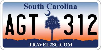 SC license plate AGT312
