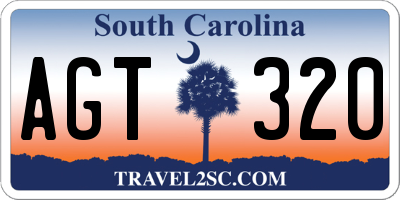 SC license plate AGT320