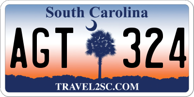 SC license plate AGT324