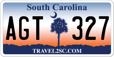 SC license plate AGT327