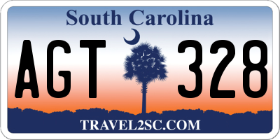 SC license plate AGT328