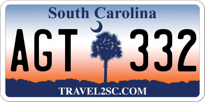 SC license plate AGT332