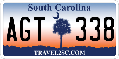 SC license plate AGT338