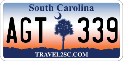 SC license plate AGT339