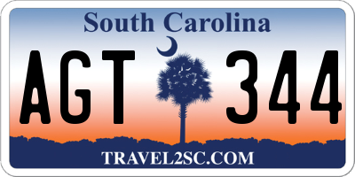 SC license plate AGT344
