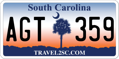 SC license plate AGT359