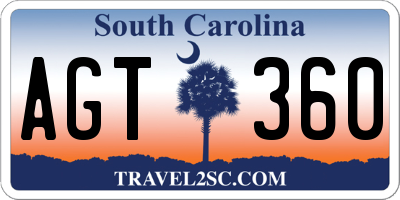 SC license plate AGT360