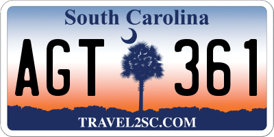 SC license plate AGT361