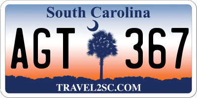 SC license plate AGT367