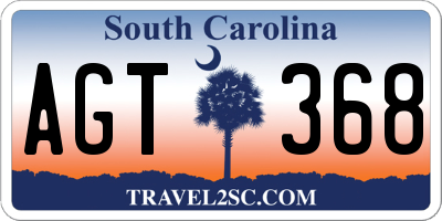 SC license plate AGT368
