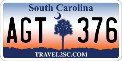 SC license plate AGT376