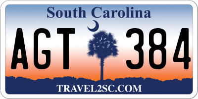 SC license plate AGT384