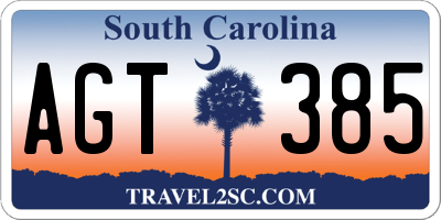 SC license plate AGT385