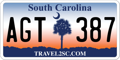 SC license plate AGT387