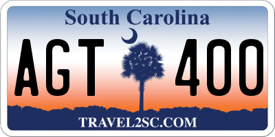 SC license plate AGT400