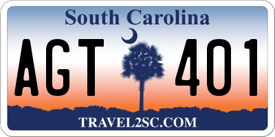 SC license plate AGT401
