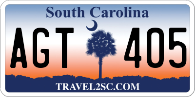 SC license plate AGT405