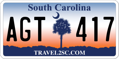 SC license plate AGT417