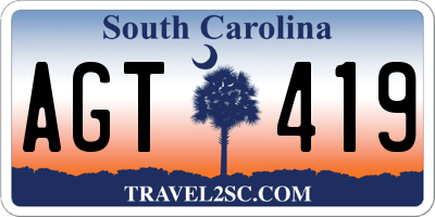 SC license plate AGT419