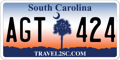 SC license plate AGT424