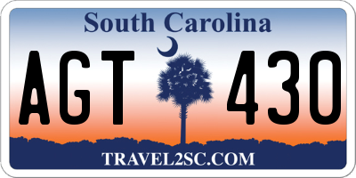 SC license plate AGT430