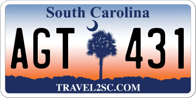 SC license plate AGT431
