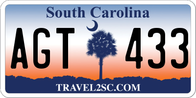 SC license plate AGT433