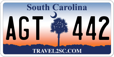 SC license plate AGT442