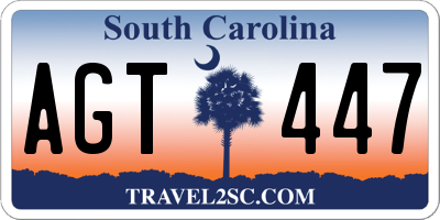 SC license plate AGT447