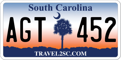 SC license plate AGT452