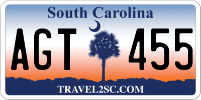 SC license plate AGT455