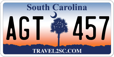 SC license plate AGT457