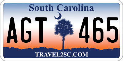 SC license plate AGT465