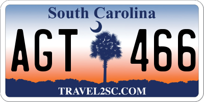 SC license plate AGT466