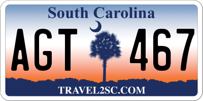 SC license plate AGT467