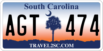 SC license plate AGT474