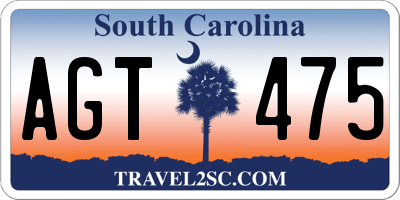 SC license plate AGT475