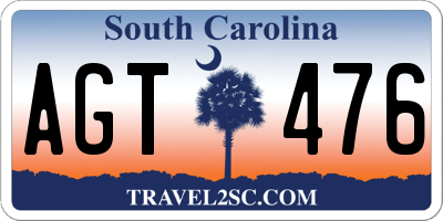 SC license plate AGT476