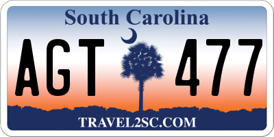 SC license plate AGT477