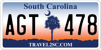 SC license plate AGT478