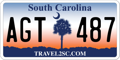 SC license plate AGT487