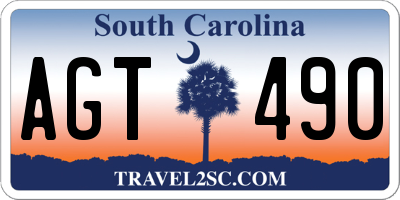 SC license plate AGT490