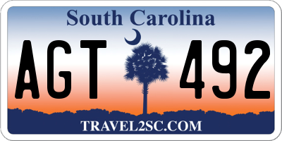 SC license plate AGT492