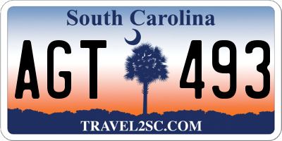 SC license plate AGT493