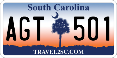 SC license plate AGT501