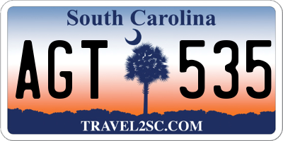 SC license plate AGT535