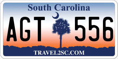 SC license plate AGT556